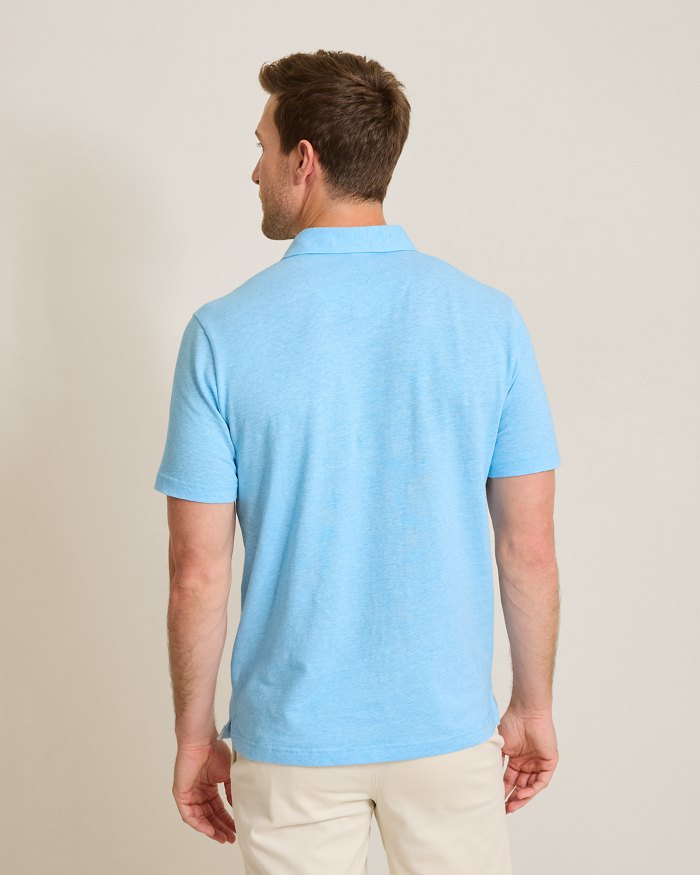 TOMMY BAHAMA- MEN'S LAURITO BEACH LINEN BLEND POLO