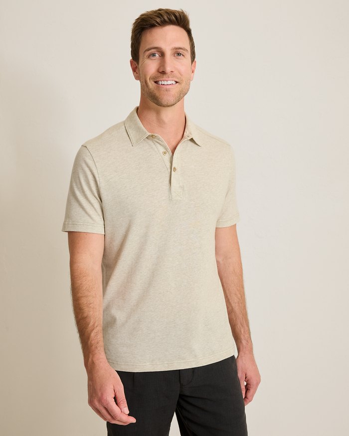 TOMMY BAHAMA- MEN'S LAURITO BEACH LINEN BLEND POLO