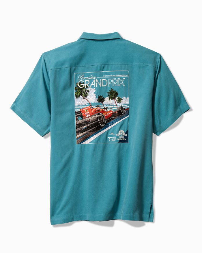TOMMY BAHAMA- Men's Grand Prix Silk Camp Shirt