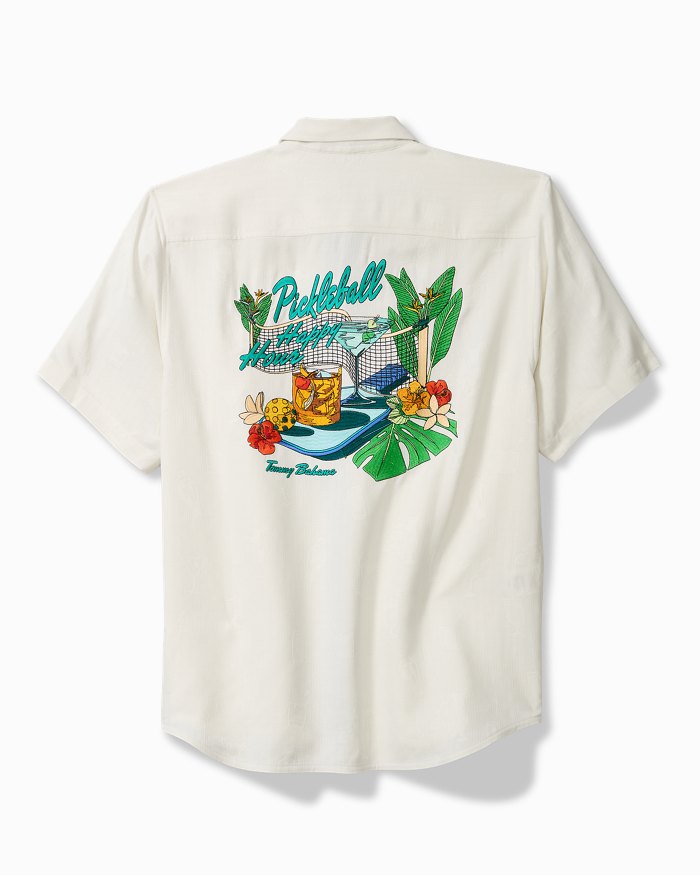 TOMMY BAHAMA- MEN'S PICKLEBALL HAPPY SILK CAMP SHIRT