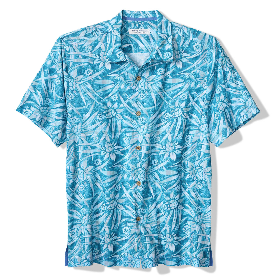 TOMMY BAHAMA - COASTAL EASE AQUA FLORA SHIRT