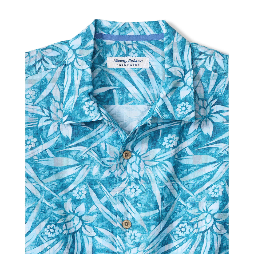 TOMMY BAHAMA - COASTAL EASE AQUA FLORA SHIRT