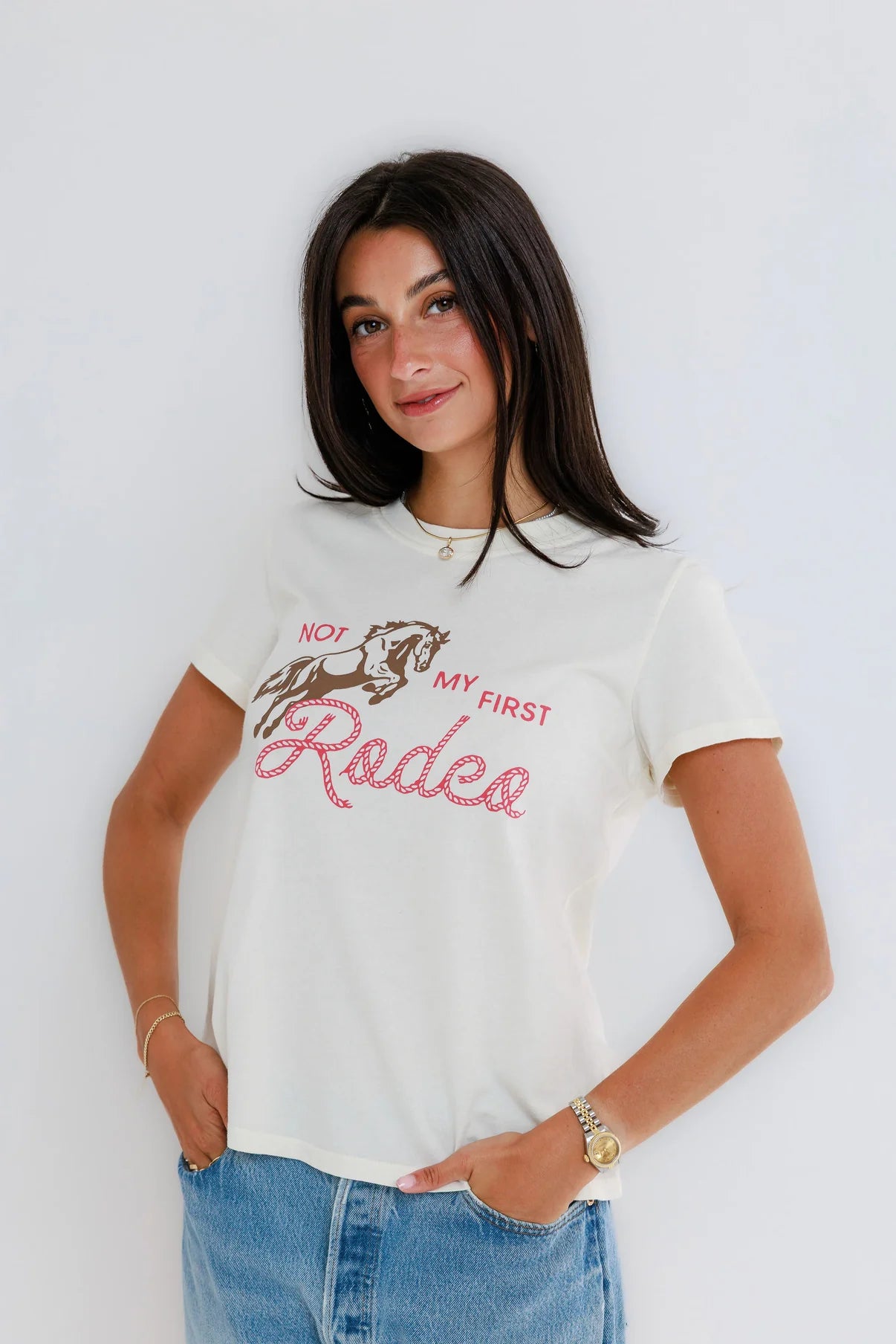 SUNNY SOMEWHERE - WOMEN'S NOT MY FIRST RODEO SHIRT