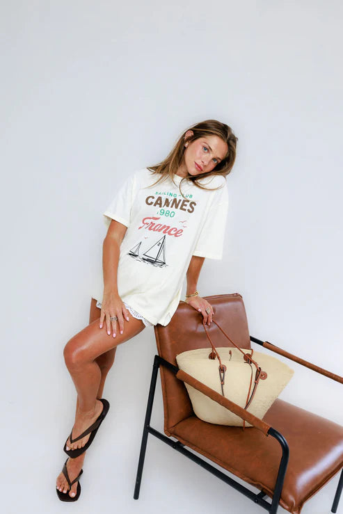 SUNNY SOMEWHERE - SAILING CLUB CANNES TEE