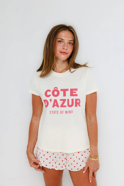 SUNNY SOMEWHERE - COTE D'AZUR STATE OF MIND TEE