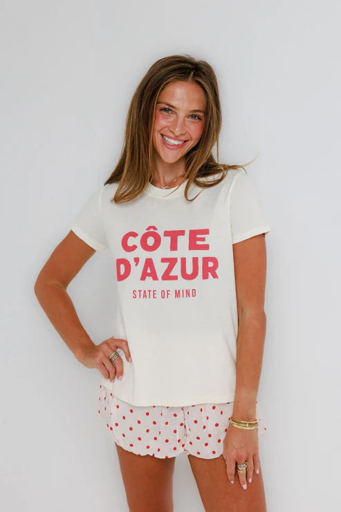 SUNNY SOMEWHERE - COTE D'AZUR STATE OF MIND TEE