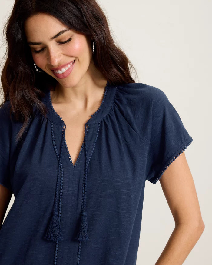 TOMMY BAHAMA - POM POM TRIM TOP