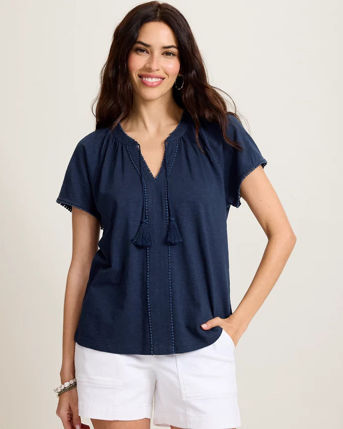 TOMMY BAHAMA - POM POM TRIM TOP