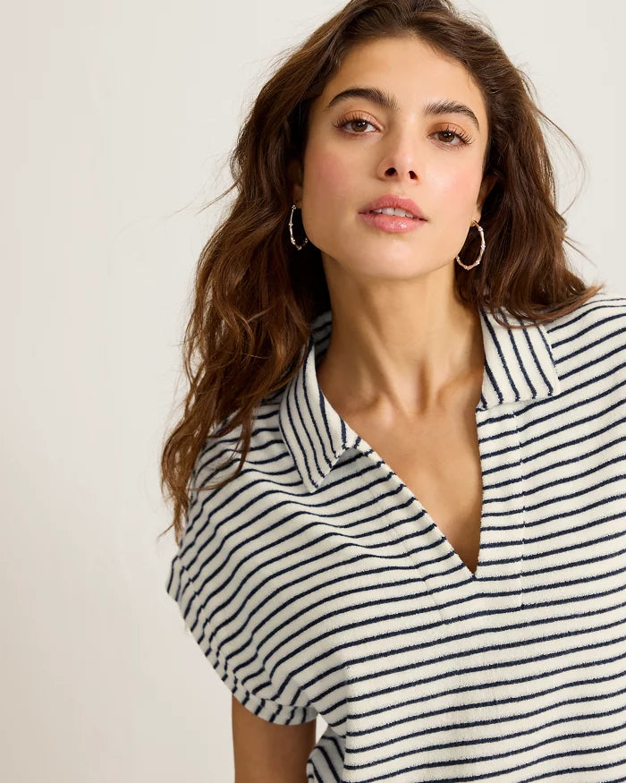 TOMMY BAHAMA - SUNCOAST LOOP TERRY STRIPE TOP