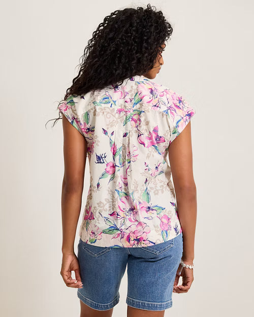 TOMMY BAHAMA - FLORAL GARDENS CROSS-STITCH SHIRT
