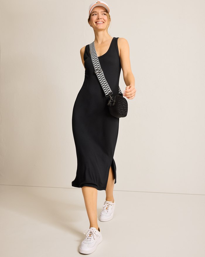 TOMMY BAHAMA - WOMEN'S DRAPEY PONTE MIDI DRESSS