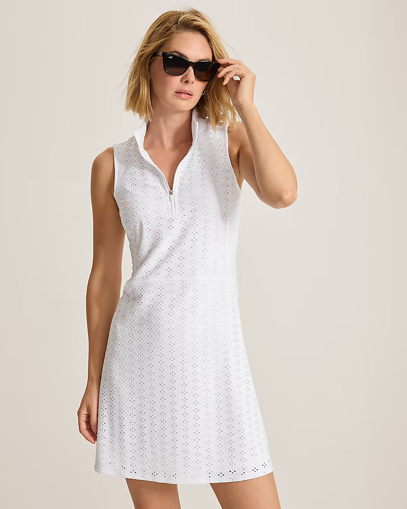 TOMMY BAHAMA - ABBY EYELET S/L DRESS