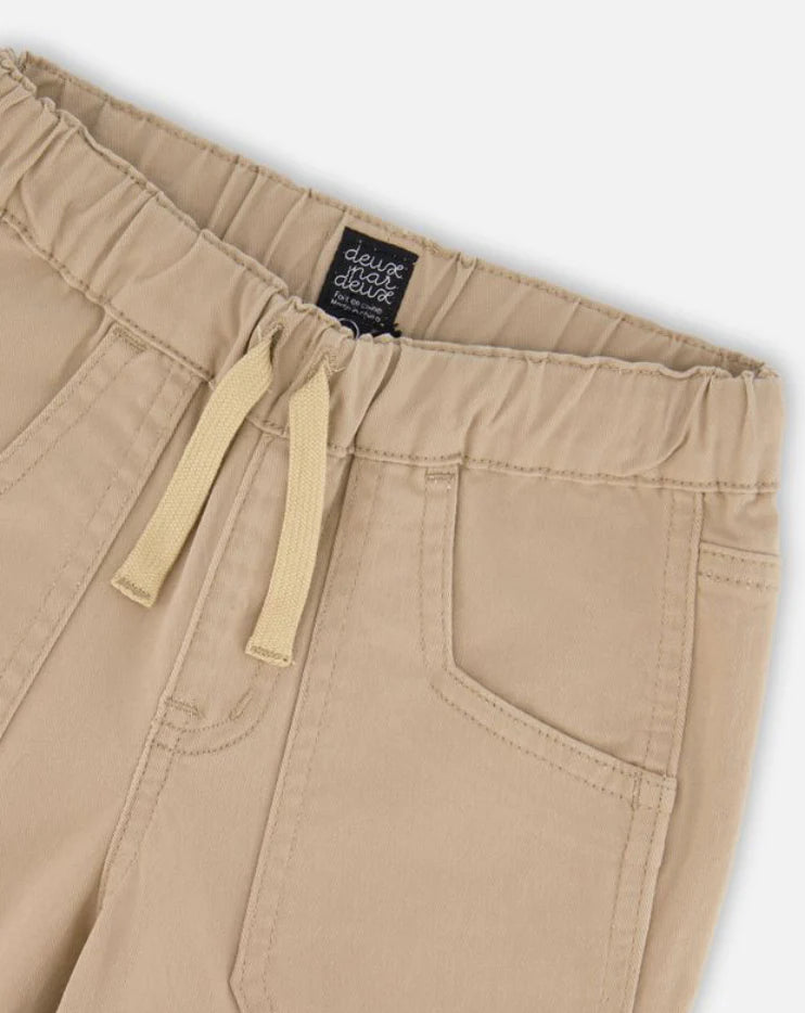 DEUX PAR DEUX- KIDS' TWILL NOUGAT JOGGER PANT