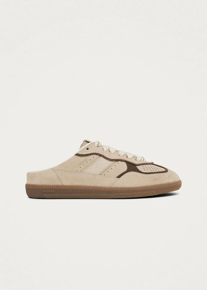 ALOHAS - WOMEN'S MULE CREAM LEATHER SNEAKERS