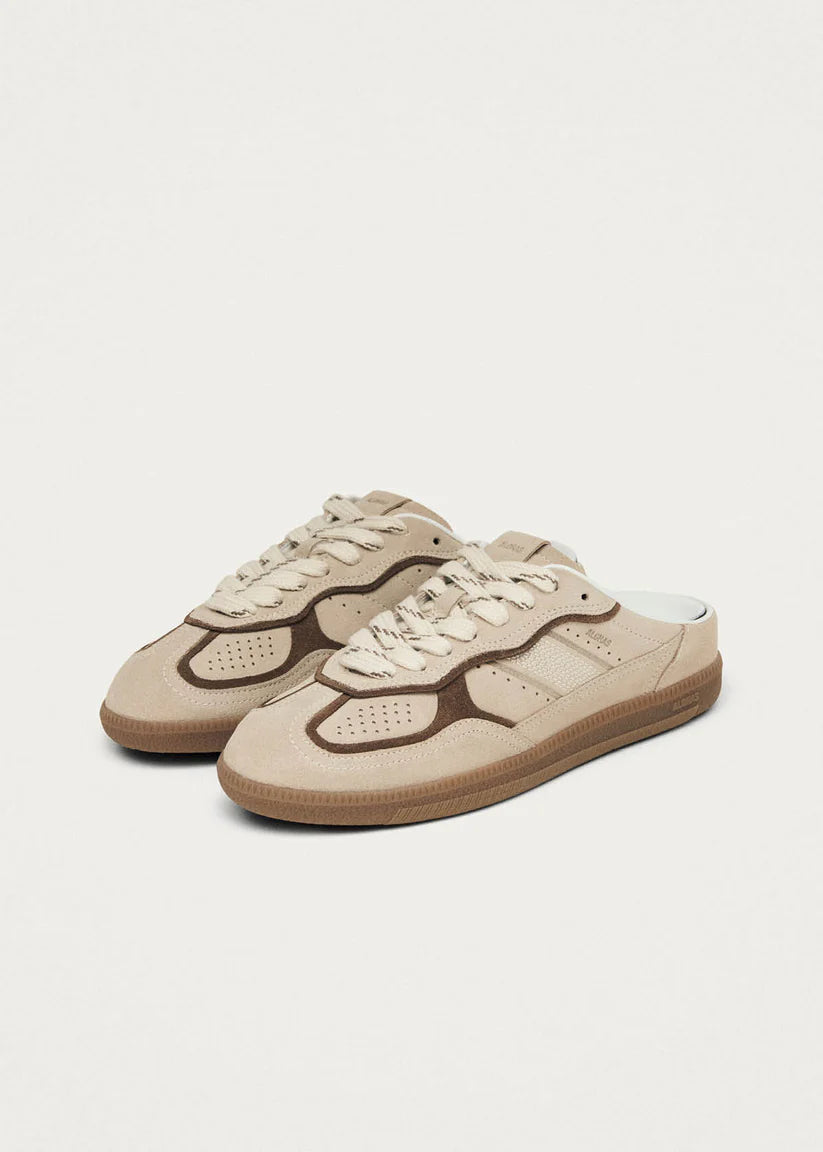 ALOHAS - WOMEN'S MULE CREAM LEATHER SNEAKERS