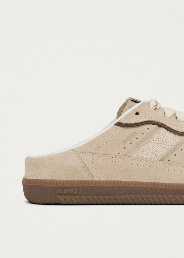 ALOHAS - WOMEN'S MULE CREAM LEATHER SNEAKERS