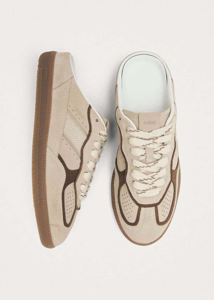 ALOHAS - WOMEN'S MULE CREAM LEATHER SNEAKERS