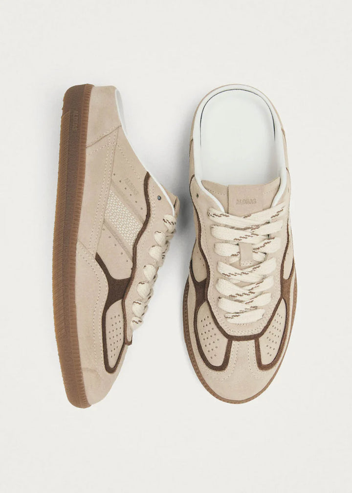 ALOHAS - WOMEN'S MULE CREAM LEATHER SNEAKERS