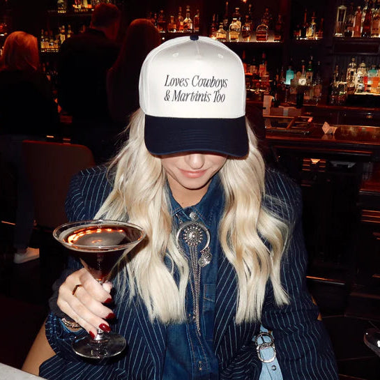 RUBY MOON - LOVES COWBOYS AND MARTINIS TOO HAT