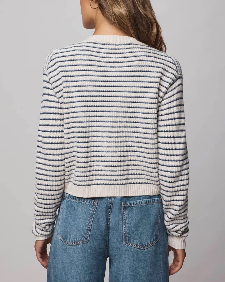 SPLENDID- WOMEN'S AMBER STRIPE CROPPED CARDIGAN