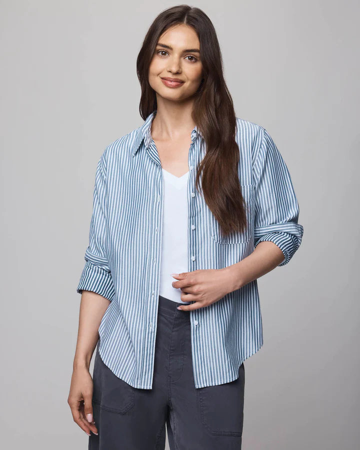 SPLENDID- WOMEN'S KENNA STRIPE BUTTON DOWN SHIRT