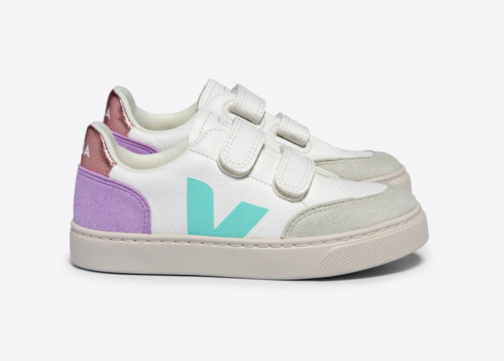VEJA- KIDS V-12 CHROMEFREE LEATHER SHOE
