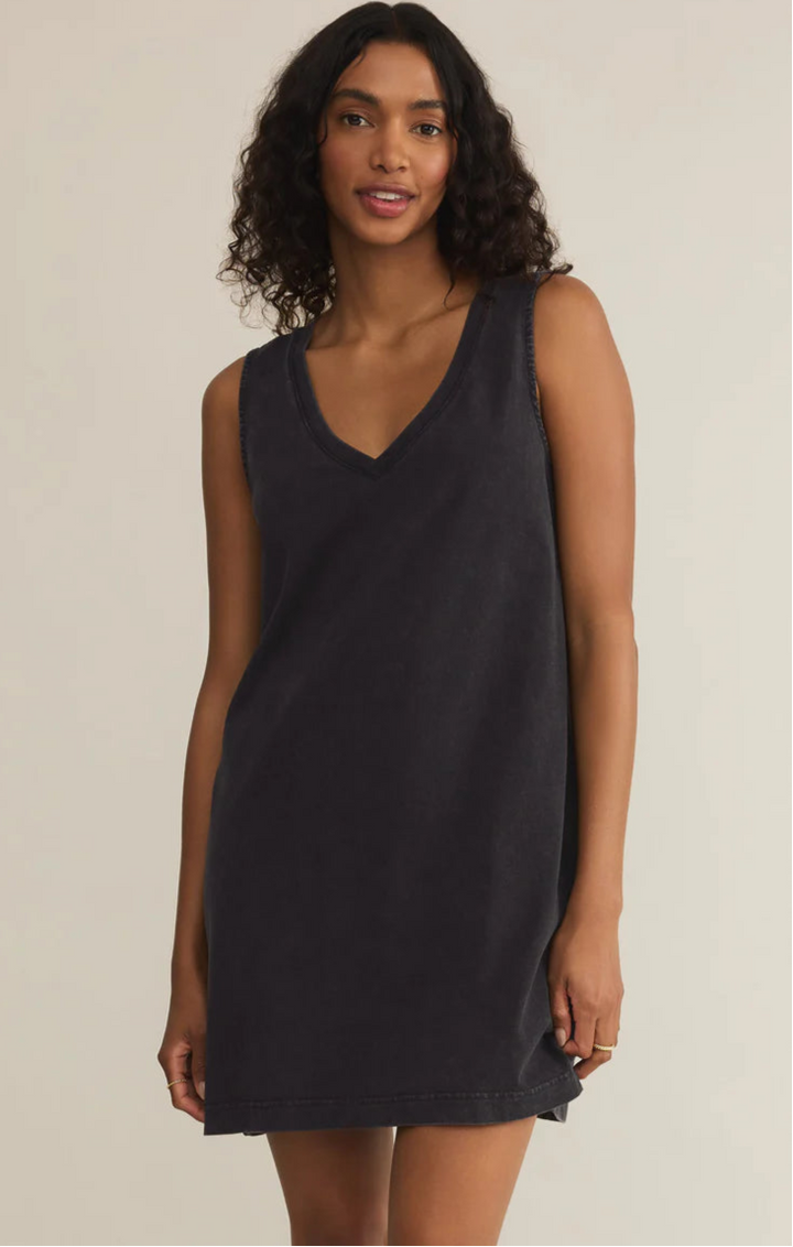 Z SUPPLY- WOMEN'S SLOANE V-NECK MINI DRESS