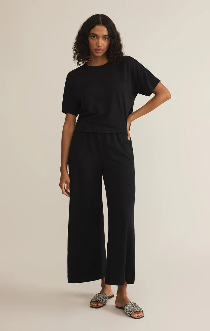Z SUPPLY- WOMEN'S SWAY TEXTURED SLUB CROPPED TEE