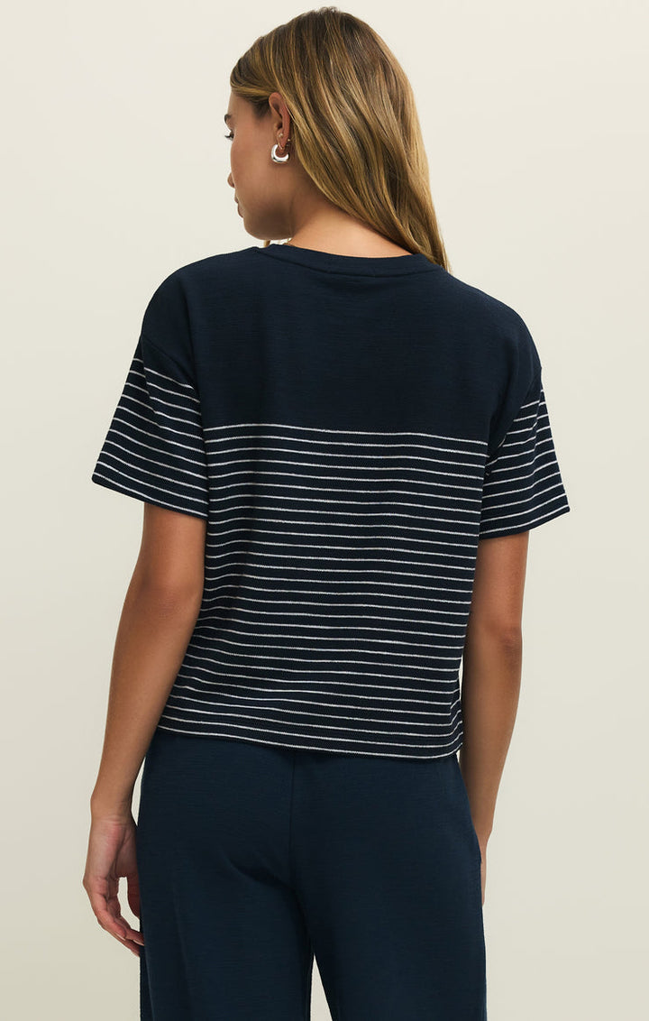 Z SUPPLY - WOMEN'S Harbor Textured Knit Stripe Shirt