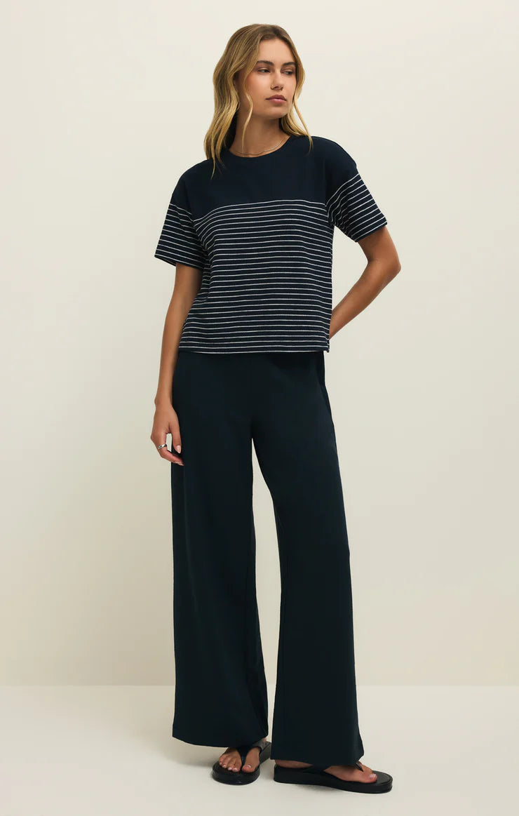 Z SUPPLY - WOMEN'S Harbor Textured Knit Stripe Shirt