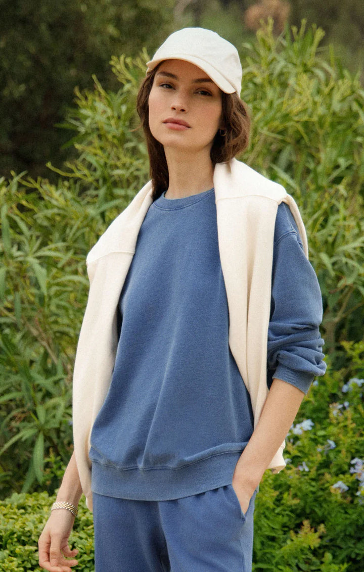 Z SUPPLY - BOYFRIEND DENIM SWEATESHIRT