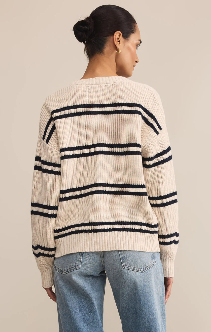Z SUPPLY - WOMENS BOYFRIEND STRIPED CARDIGAN