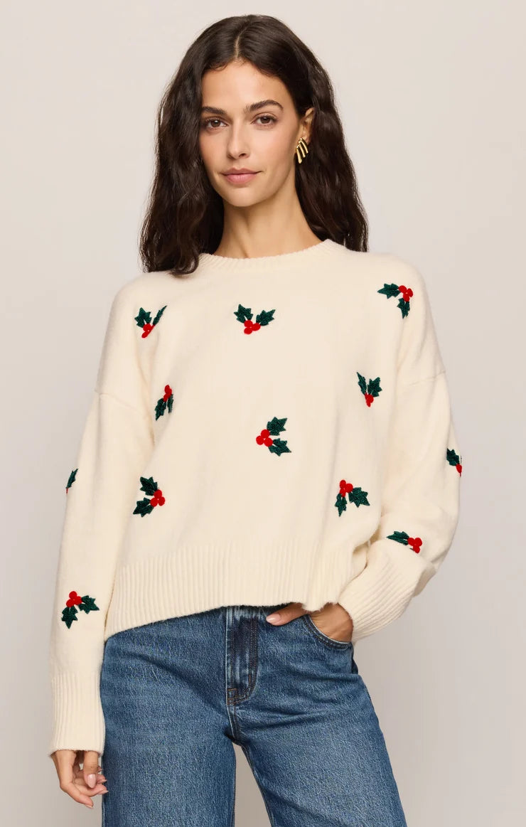 Z SUPPLY - HOLLY BERRY SWEATER