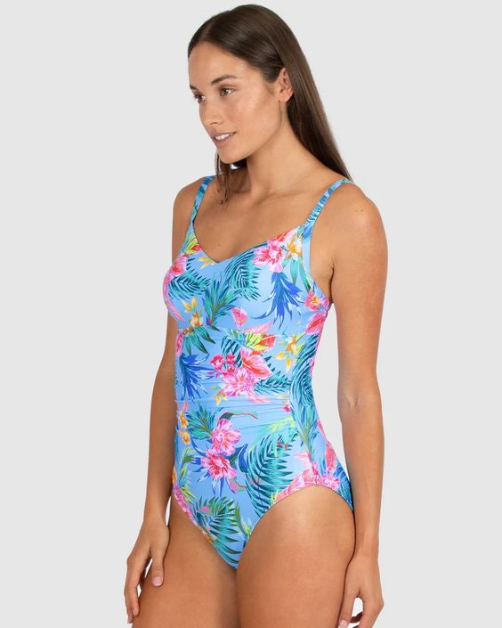 BAKU- WOMEN'S 1PC BERMUDA FLORAL SWIMSUIT