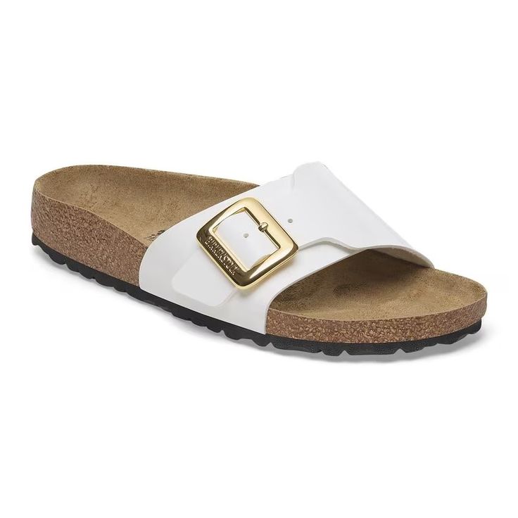 BIRKENSTOCK- WOMEN'S CATALINA LUXE BUCKLE BIRKO FLOR PATENT SANDAL