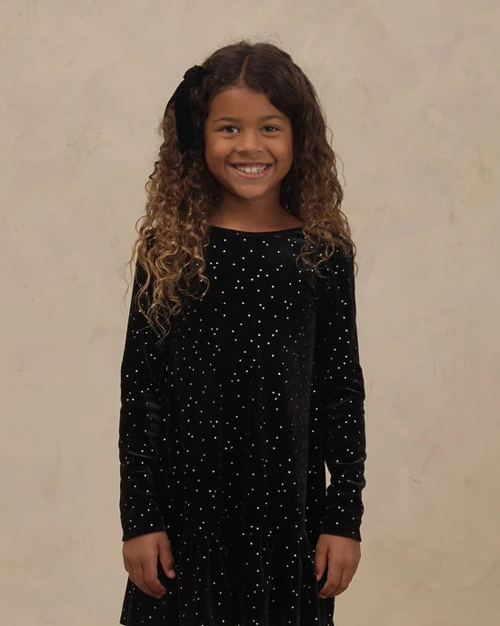 NORALEE - GIRLS PENNY BLACK RHINESTONE DRESS