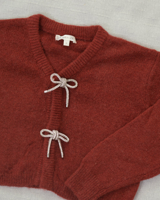 NORALEE - GIRLS RUBY BOW CARDIGAN