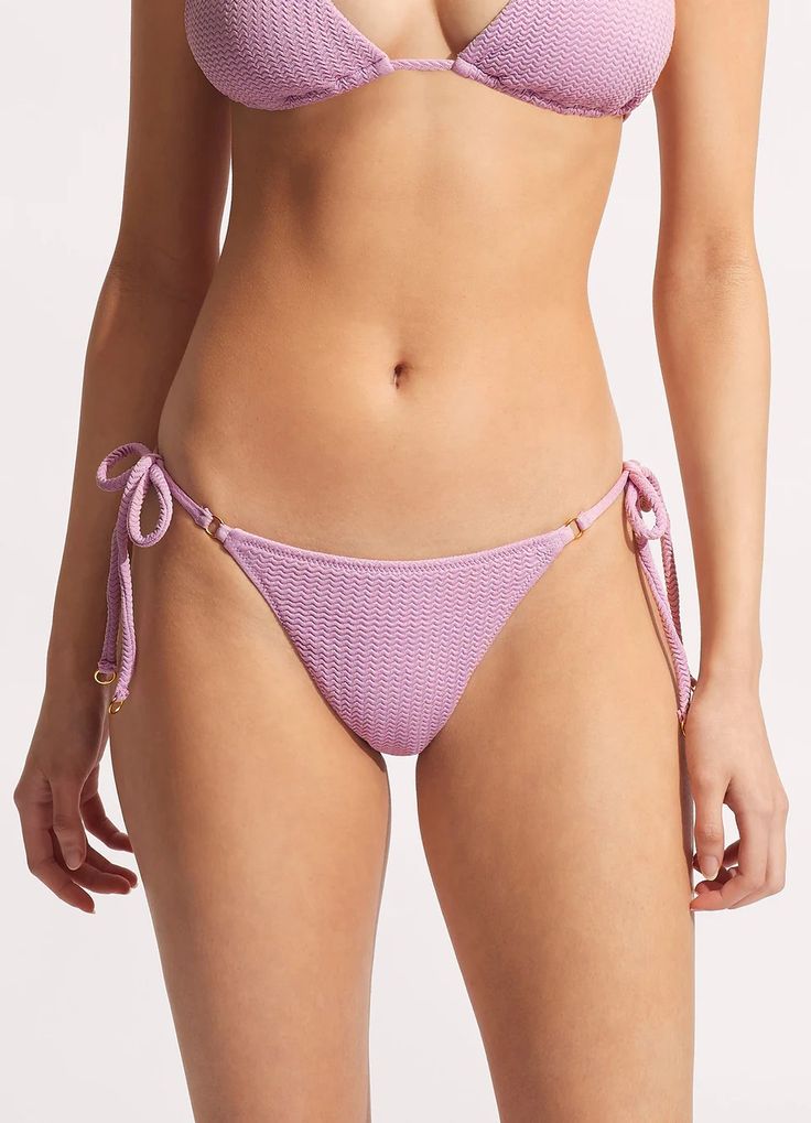 SEAFOLLY- LADIES SEA DIVE TIE SIDE RIP SWIM BOTTOM 