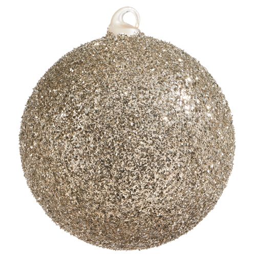 RAZ IMPORT- CHAMPAGNE GLITTER ORNAMENT 