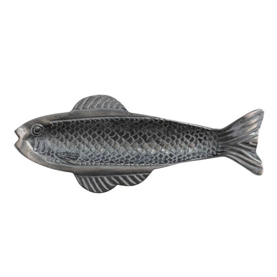 CREATIVE CO OP- CAST ALUMINUM FISH SHAPED DISH