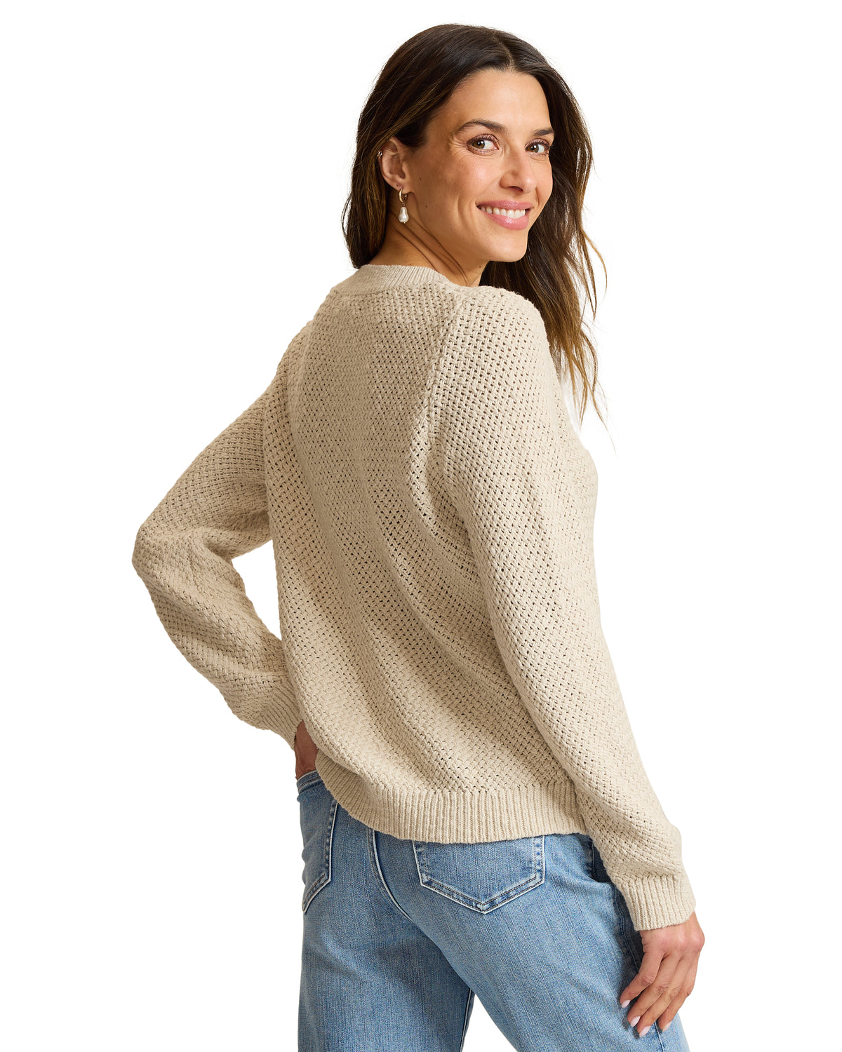 TOMMY BAHAMA - SURF SHORE BASKET STITCH CREW