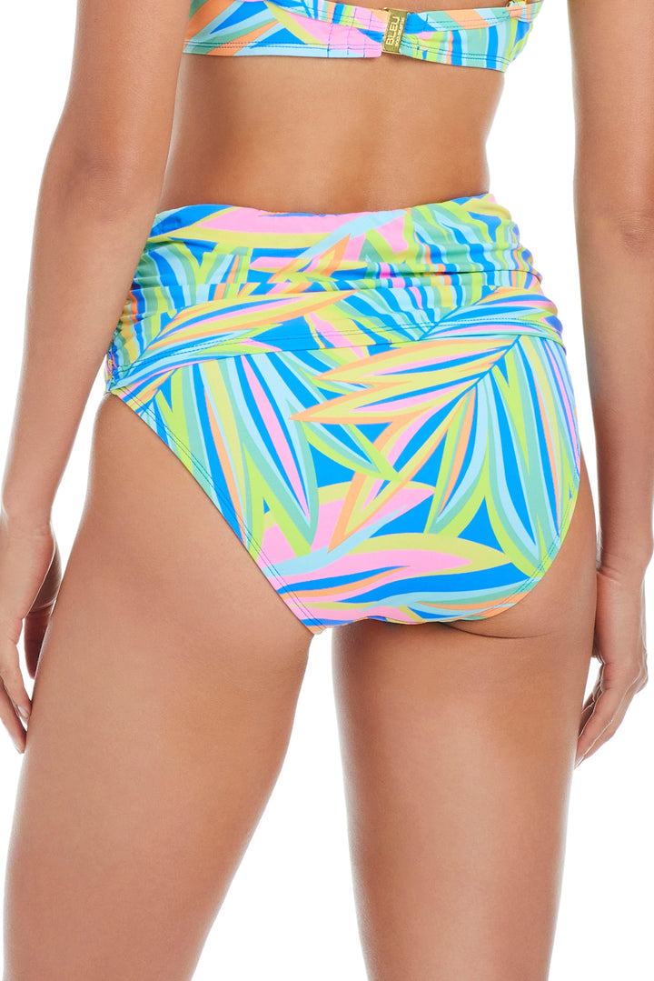 BLEU- Women's On The Bright Side High Waisted Sarong Bikini Bottom