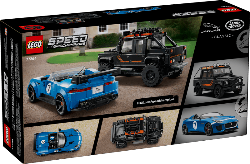 LEGO - 77264 - SPEED CHAMPIONS - JAGUAR PROJECT 7 & LAND ROVER DEFENDER  - 740PCS - F26