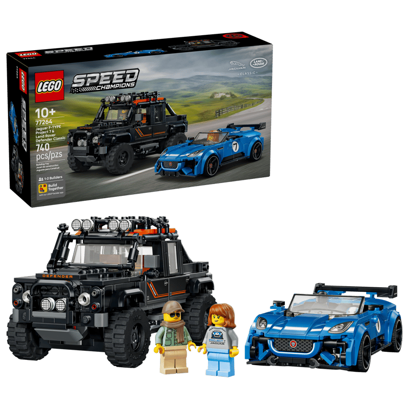 LEGO - 77264 - SPEED CHAMPIONS - JAGUAR PROJECT 7 & LAND ROVER DEFENDER  - 740PCS - F26