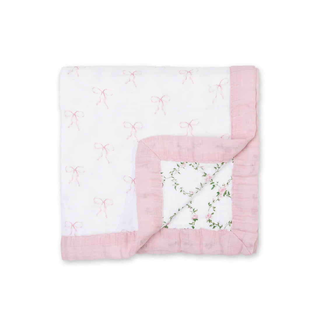 LULUJO - VINTAGE MUSLIN QUILT BOWS/ROSE TRELLIS
