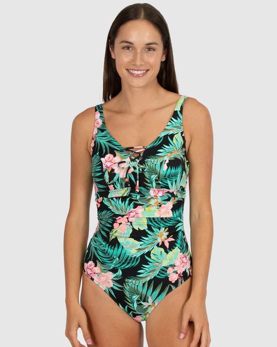 BAKU- WOMEN'S 1PC BERMUDA FLORAL SWIMSUIT