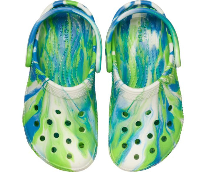 CROCS-KIDS CLASSIC GLOW-IN-THE-DARK MARBLED CLOG