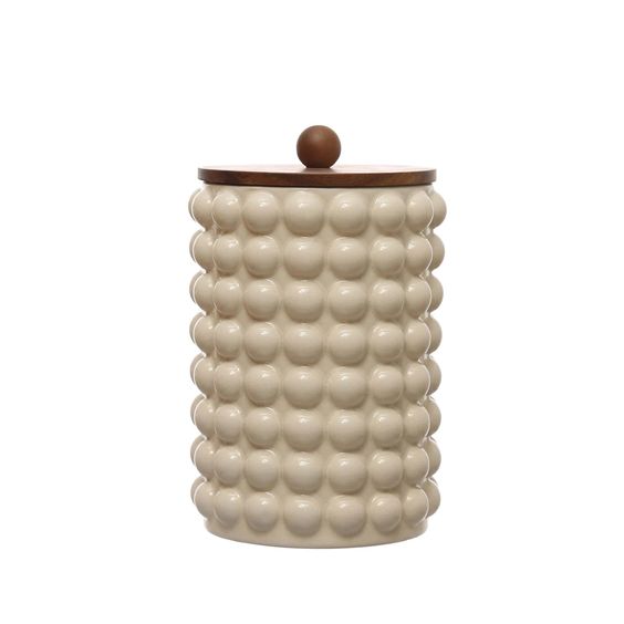 CREATIVE CO OP- RAISED DOTS CANISTER