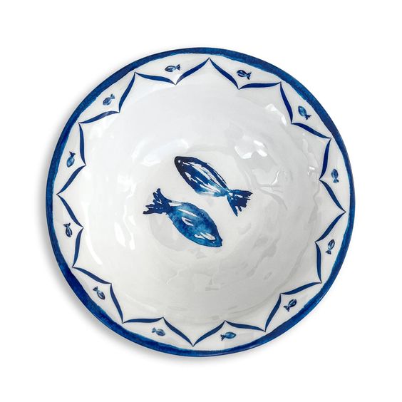 QSQUARED- SARDINIA 12" WHITE  SERVING BOWL