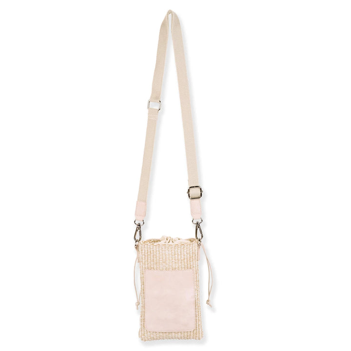 SUN 'N' SAND - CE6758 STRAW/FAUX LEATHER CROSSBODY